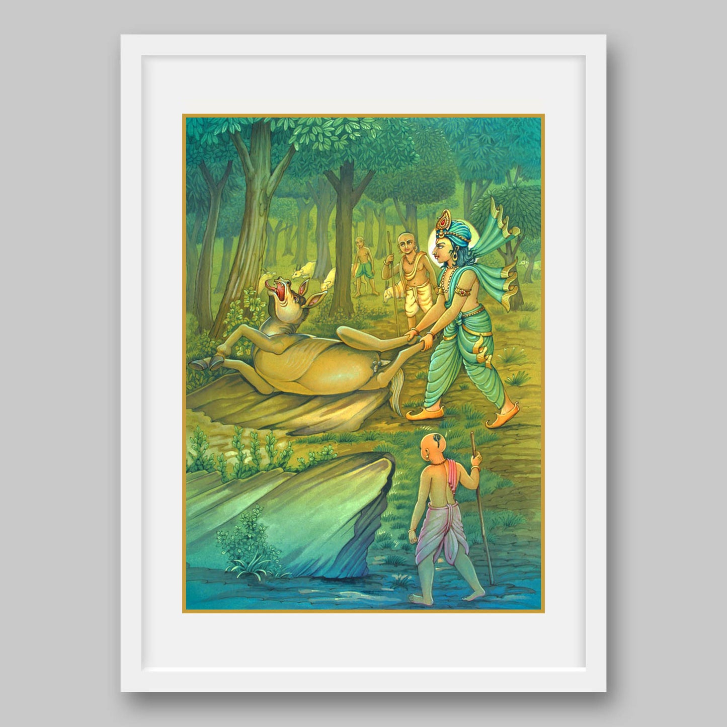 Balaram and Cow Demon – High Quality Print of Artwork by Pieter Weltevrede