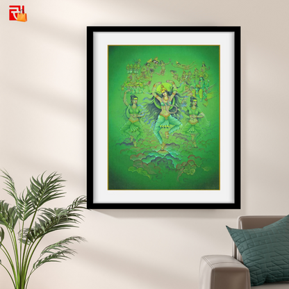 Divine River Goddess, Ganga – High Quality Print of Artwork by Pieter Weltevrede