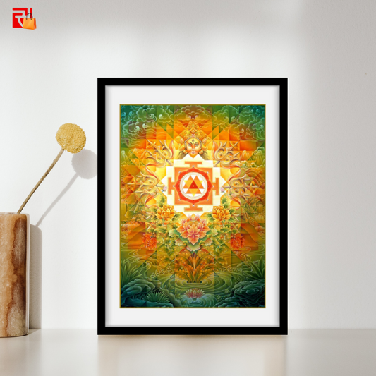 Durga Yantra -High Quality Print of Artwork by Pieter Weltevrede - Home Decor