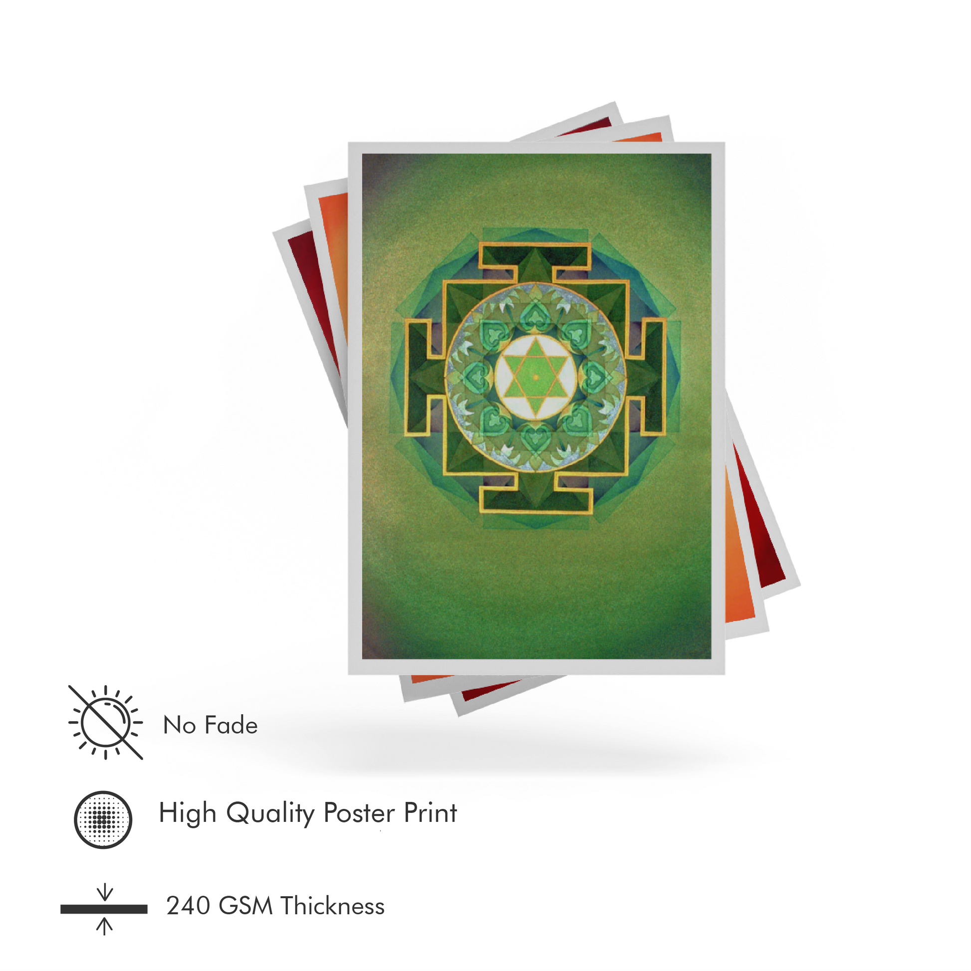 Set of 9 Astrology Planet Yantras - High Quality Print of Artwork by Pieter Weltevrede