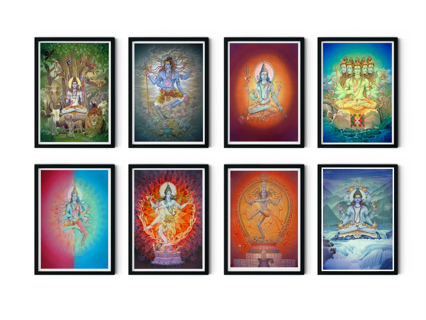Shiva Forms Art Print Set – Sacred Manifestations of Lord Shiva High-Quality Art Prints by Pieter Weltevrede