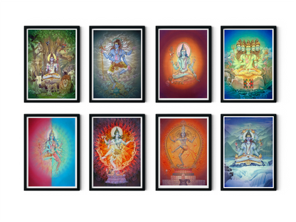 Shiva Forms Art Print Set – Sacred Manifestations of Lord Shiva High-Quality Art Prints by Pieter Weltevrede