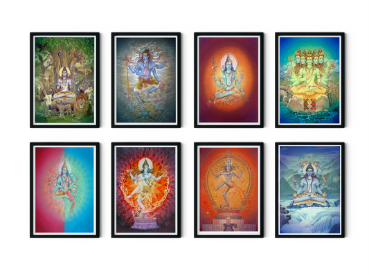 Shiva Forms Art Print Set – Sacred Manifestations of Lord Shiva High-Quality Art Prints by Pieter Weltevrede
