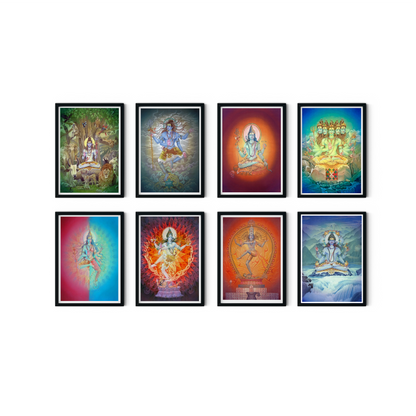 Shiva Forms Art Print Set – Sacred Manifestations of Lord Shiva High-Quality Art Prints by Pieter Weltevrede