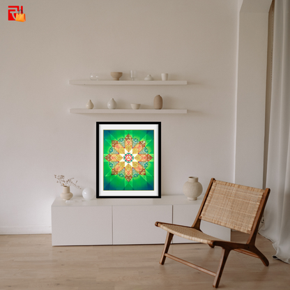 Ganesha Yantra – High Quality Print of Artwork by Pieter Weltevrede - Home Decor