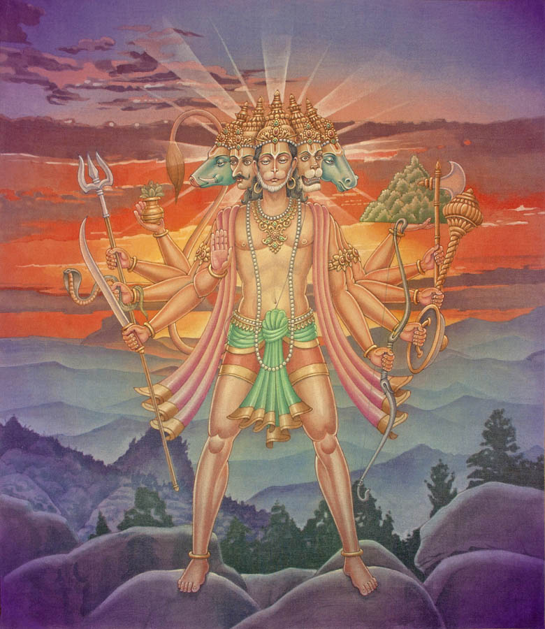 Panchamukhi Hanuman – High Quality Print of Artwork by Pieter Weltevrede