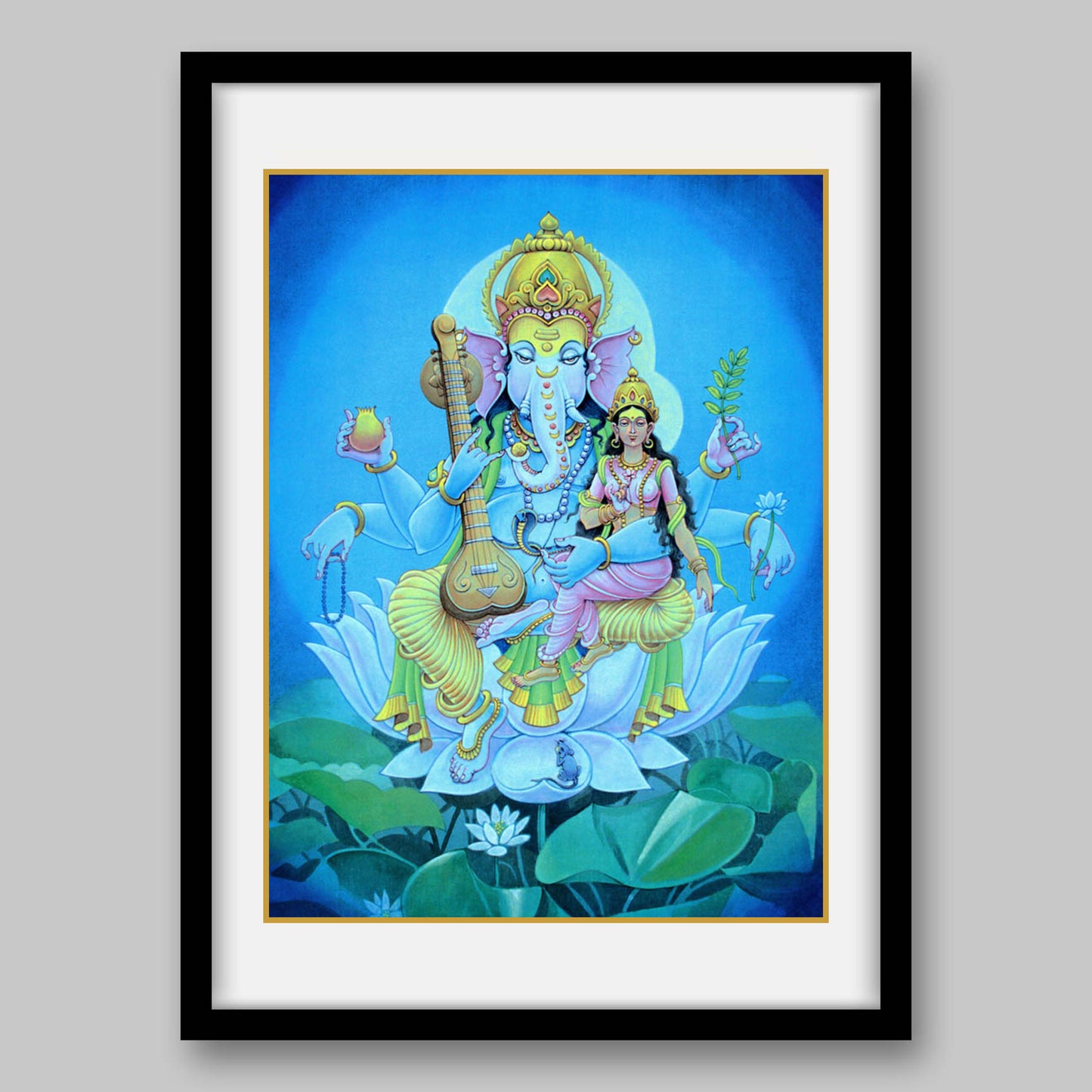 Ganesha & Riddhi – High Quality Print of Artwork by Pieter Weltevrede