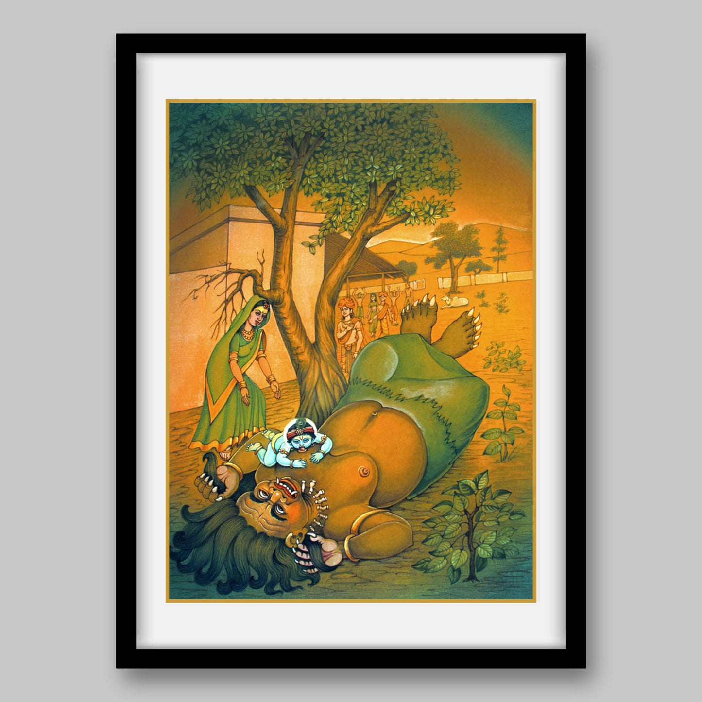 Krishna and Putna Vadh – High Quality Print of Artwork by Pieter Weltevrede