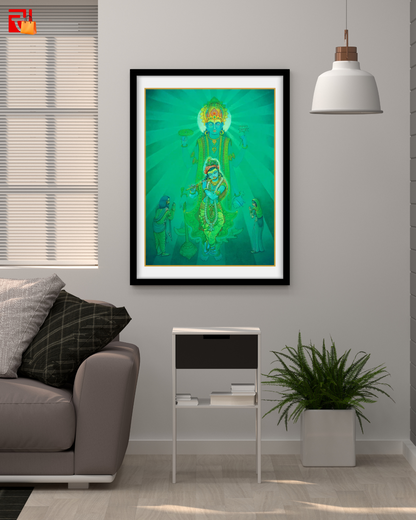 Krishna, Vasudev and Devki – High Quality Print of Artwork by Pieter Weltevrede