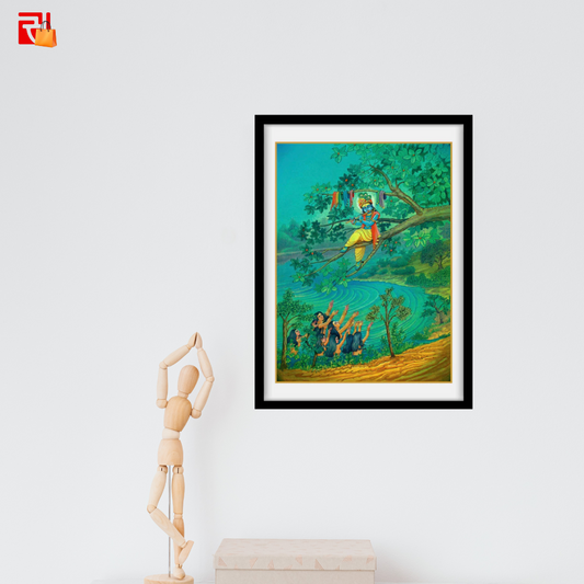 Krishna and Gopikas - High Quality Print of Artwork by Pieter Weltevrede