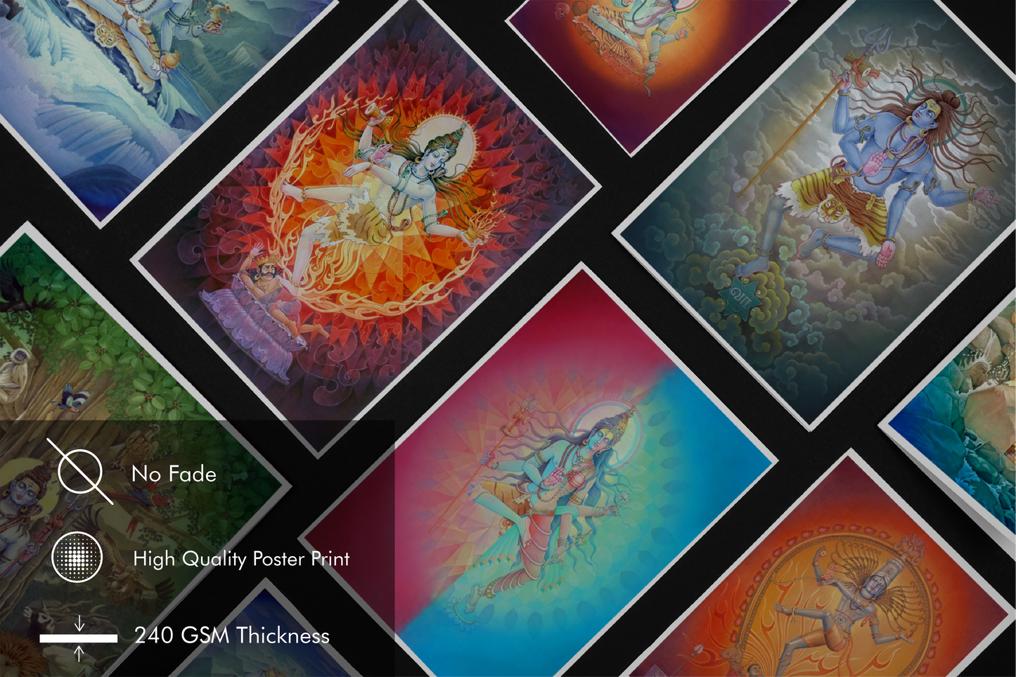 Shiva Forms Art Print Set – Sacred Manifestations of Lord Shiva High-Quality Art Prints by Pieter Weltevrede