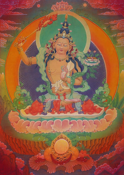 Manjusri Buddha – the Buddha of Wisdom- High Quality Print of Artwork by Pieter Weltevrede