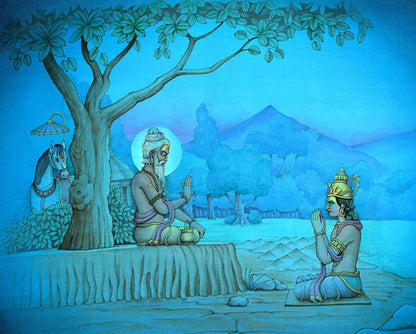 King Sagar’s son, Anshuman, pleading Sage Kapil – High Quality Print of Artwork by Pieter Weltevrede