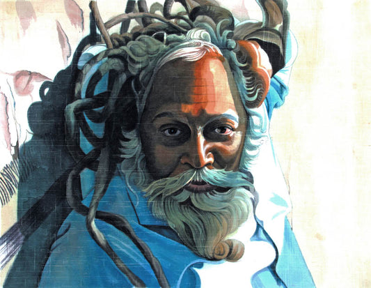 Sadhu with Dreadlocks - High Quality Print of Artwork by Pieter Weltevrede