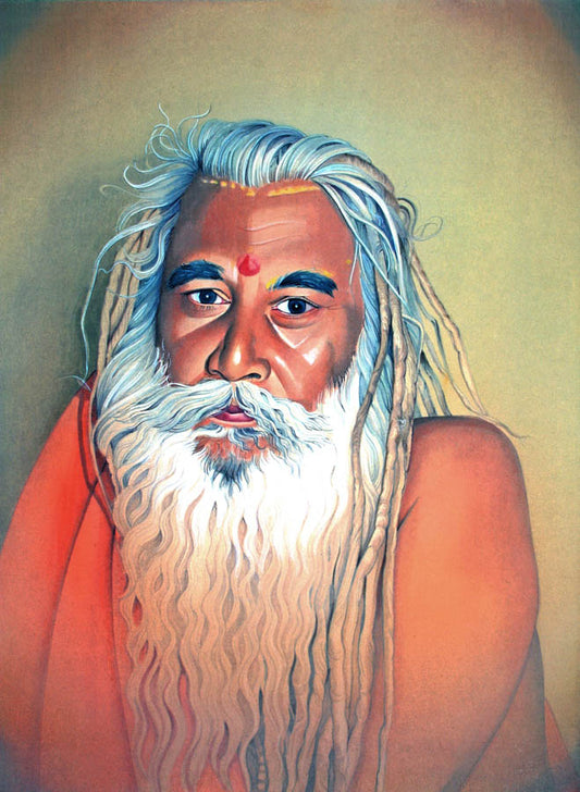 Old Sadhu - High Quality Print of Artwork by Pieter Weltevrede