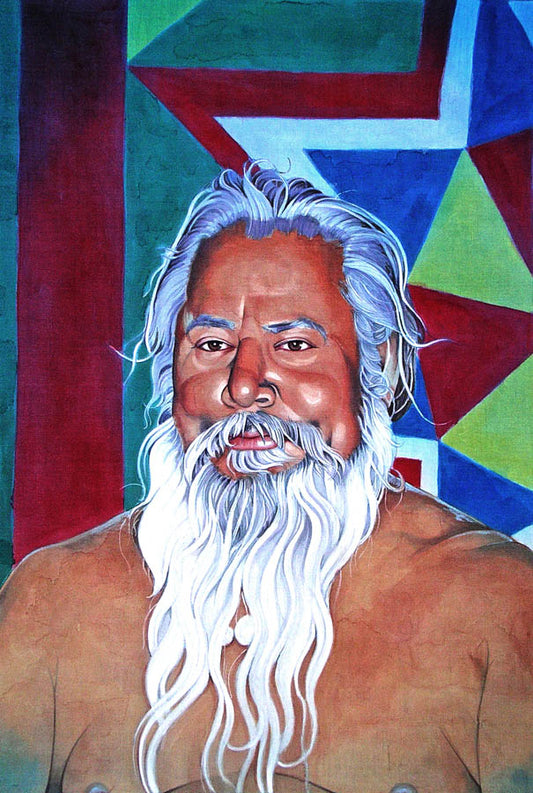 Old Sadhu with Beard- High Quality Print of Artwork by Pieter Weltevrede