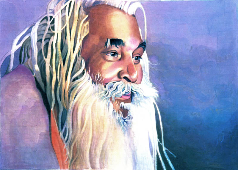 Sadhu with White Beard - High Quality Print of Artwork by Pieter Weltevrede