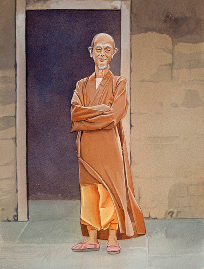 Buddhist Master Chih-hsien- High Quality Print of Artwork by Pieter Weltevrede