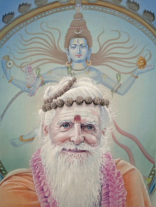 Hindu Spiritual Leader Satguru Sivaya Subramuniyaswami- High Quality Print of Artwork by Pieter Weltevrede