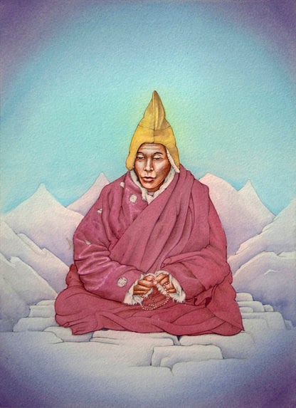 Tibetan Buddhist Monk - High Quality Print of Artwork by Pieter Weltevrede