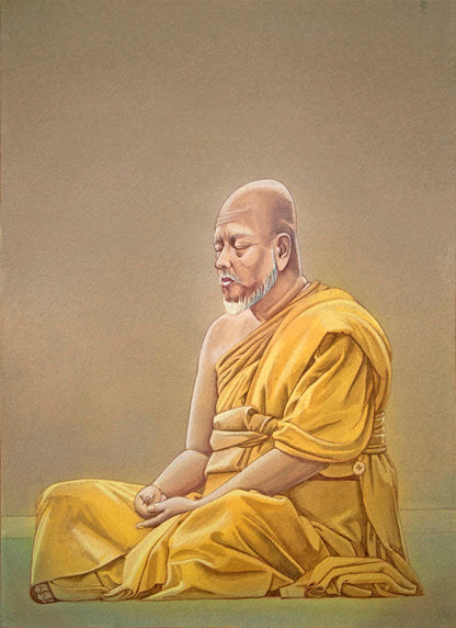 Chinese Zen Master Tung-Shan- High Quality Print of Artwork by Pieter Weltevrede