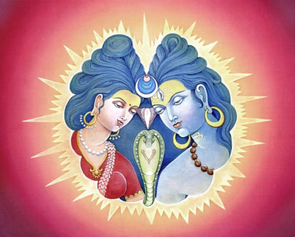 Shiva and Shakti – High Quality Print of Artwork by Pieter Weltevrede