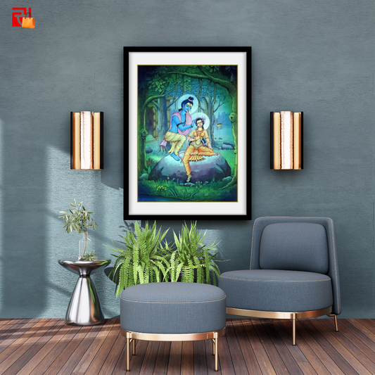 Ram and Sita - High Quality Print of Artwork by Pieter Weltevrede