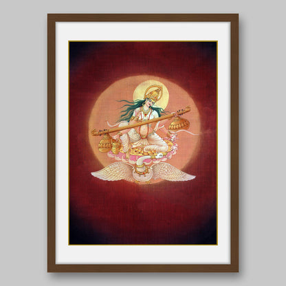 Saraswati - High Quality Print of Artwork by Pieter Weltevrede