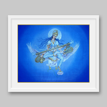 Saraswati - High Quality Print of Artwork by Pieter Weltevrede