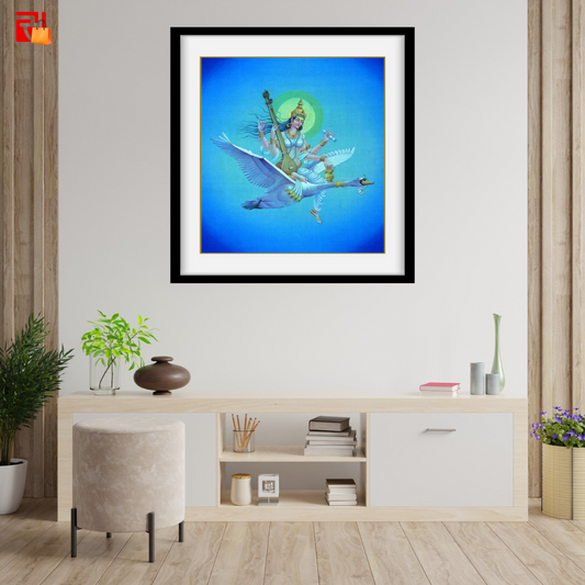 Saraswati - High Quality Print of Artwork by Pieter Weltevrede