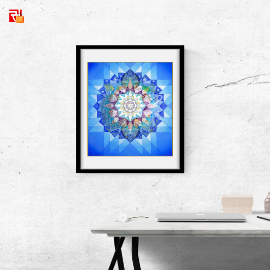Saraswati Yantra - High Quality Print of Artwork by Pieter Weltevrede - Home Decor