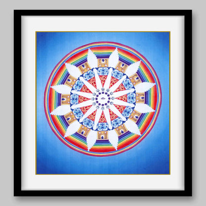 Seven Chakras Abstract – High Quality Print of Artwork by Pieter Weltevrede