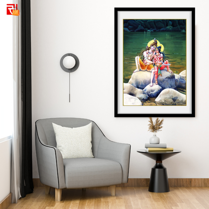 Shiva and Parvati - High Quality Print of Artwork by Pieter Weltevrede