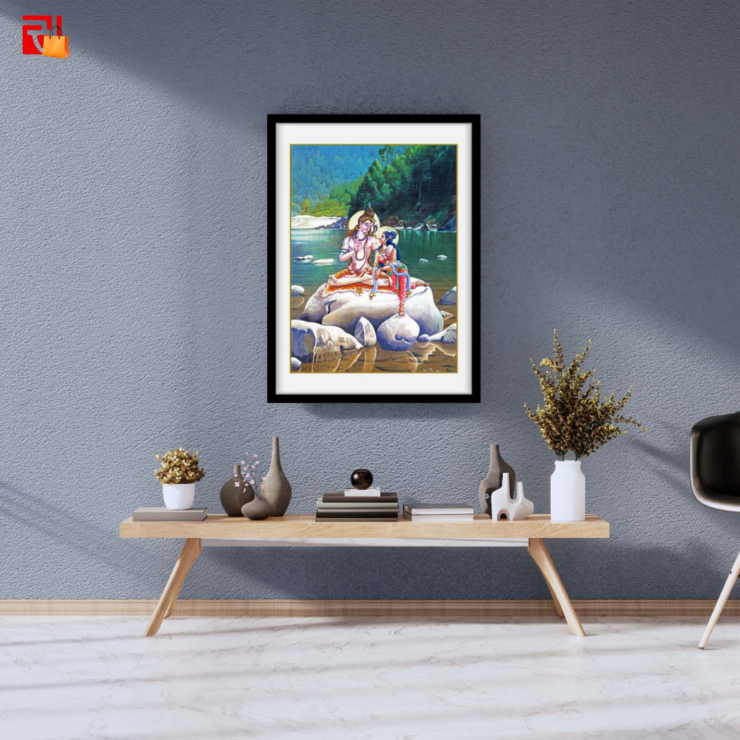 Shiva and Parvati - High Quality Print of Artwork by Pieter Weltevrede