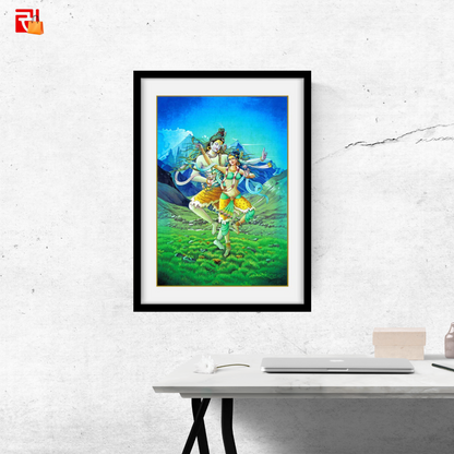 Shiva and Parvati - High Quality Print of Artwork by Pieter Weltevrede