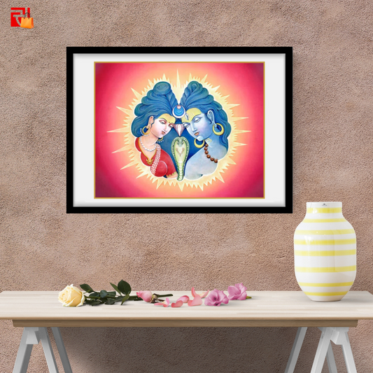 Shiva and Shakti Ardhanarishwara – High Quality Print of Artwork by Pieter Weltevrede