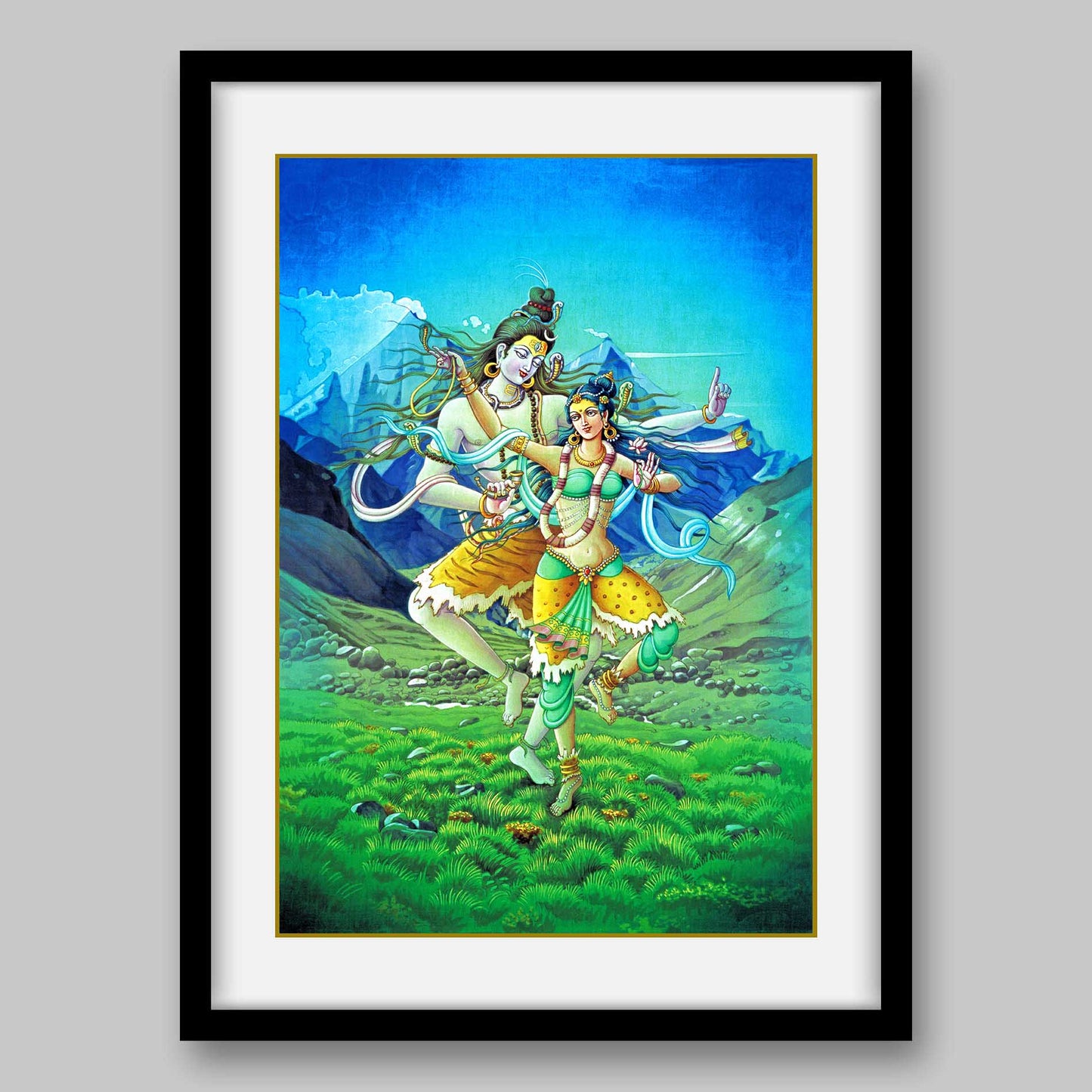 Shiva and Parvati - High Quality Print of Artwork by Pieter Weltevrede