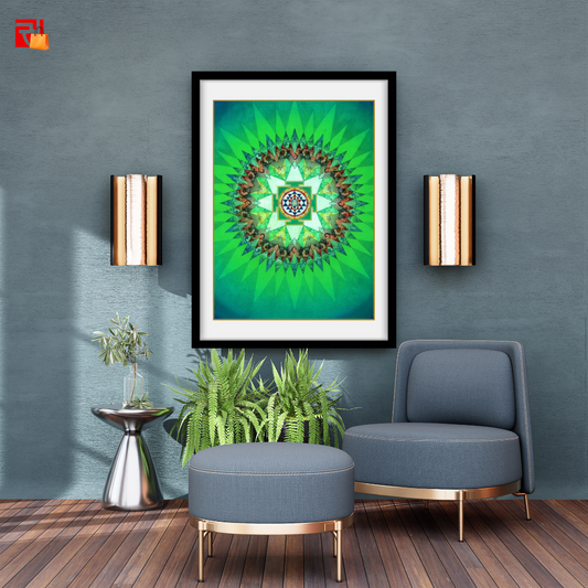 Sri Yantra - High Quality Print of Artwork by Pieter Weltevrede - Home Decor