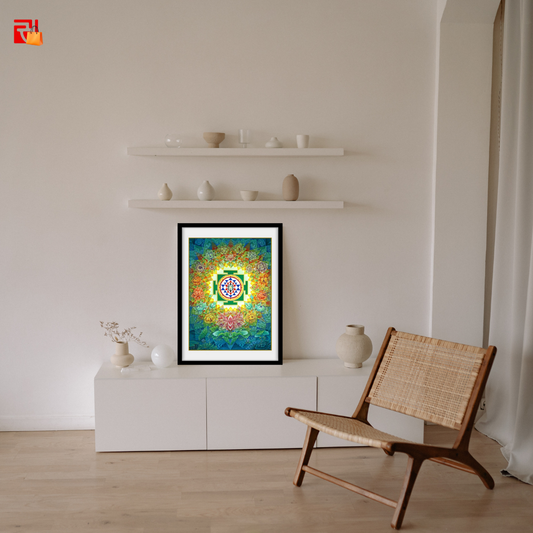 Sri Yantra - High Quality Print of Artwork by Pieter Weltevrede - Home Decor