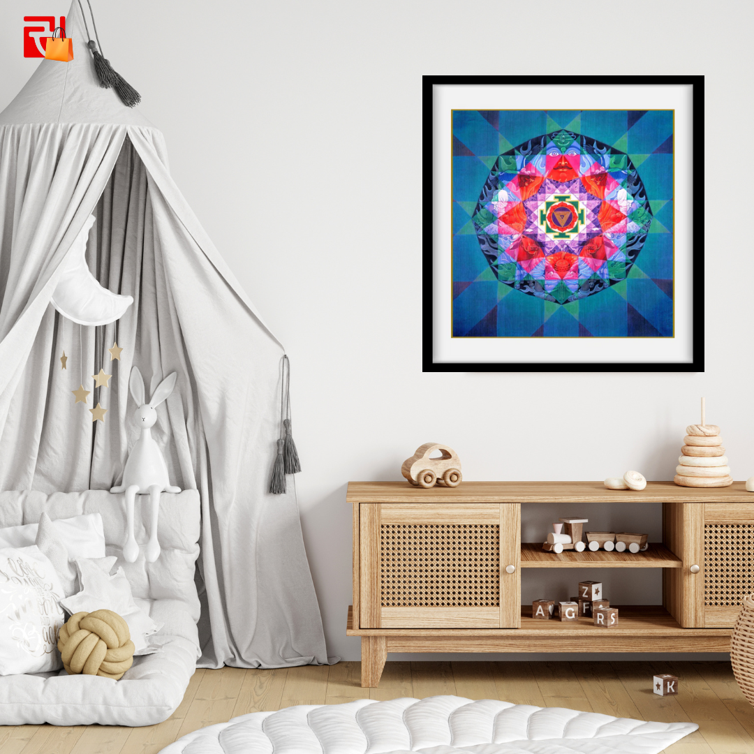 Tripura Bhairavi Yantra - High Quality Print of Artwork by Pieter Weltevrede