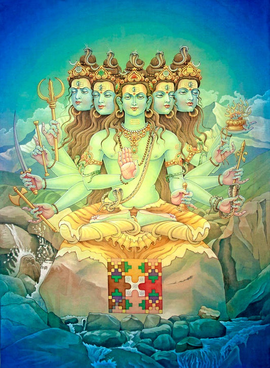 Panchvaktra Shiva – High Quality Print of Artwork by Pieter Weltevrede