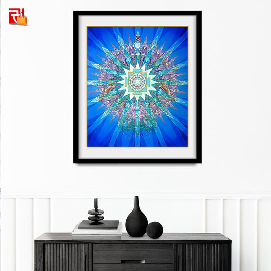 Moon Yantra - High Quality Print of Artwork by Pieter Weltevrede - Home Decor