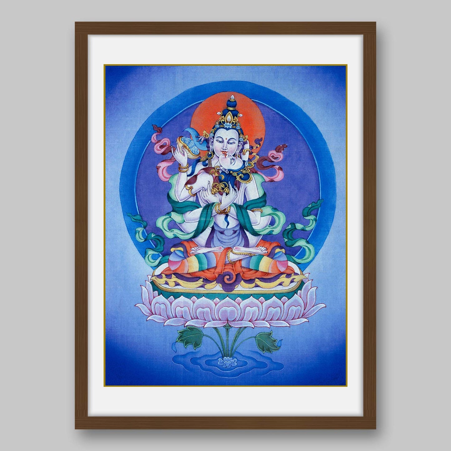 Samantabhadra – The Primordial Buddha – With His Consort Samantabhadri- High Quality Print of Artwork by Pieter Weltevrede