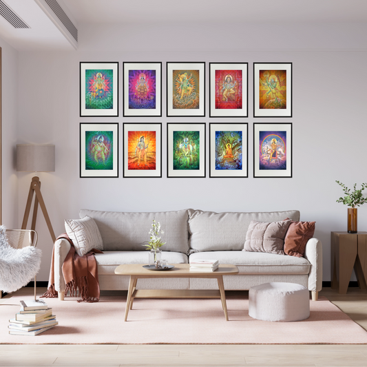 Dashavatar Art Print Set – The Ten Avatars of Vishnu High-Quality Art Prints by Pieter Weltevrede
