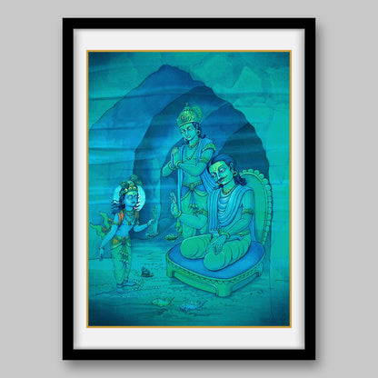 Krishna & Varuna – High Quality Print of Artwork by Pieter Weltevrede