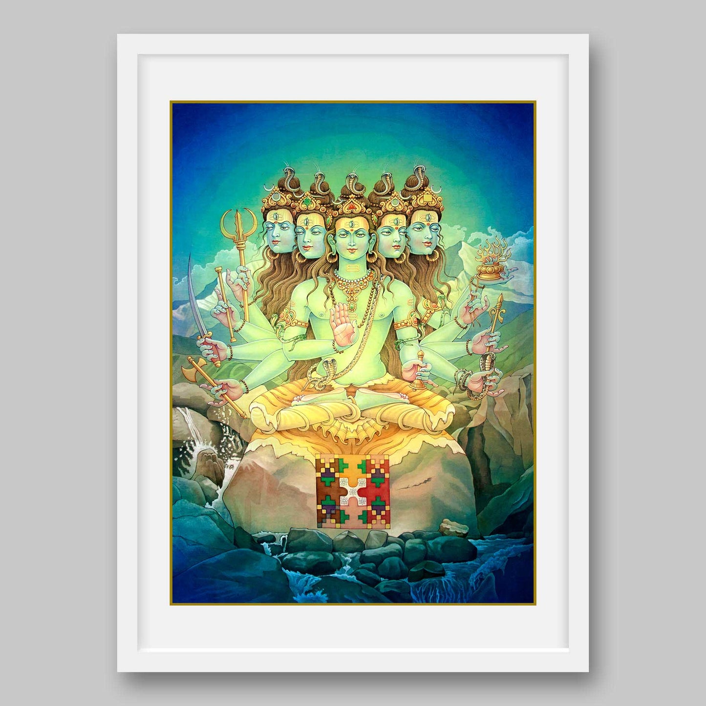 Panchvaktra Shiva – High Quality Print of Artwork by Pieter Weltevrede