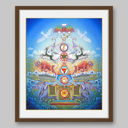 Animal symbols of Seven Chakras – High Quality Print of Artwork by Pieter Weltevrede