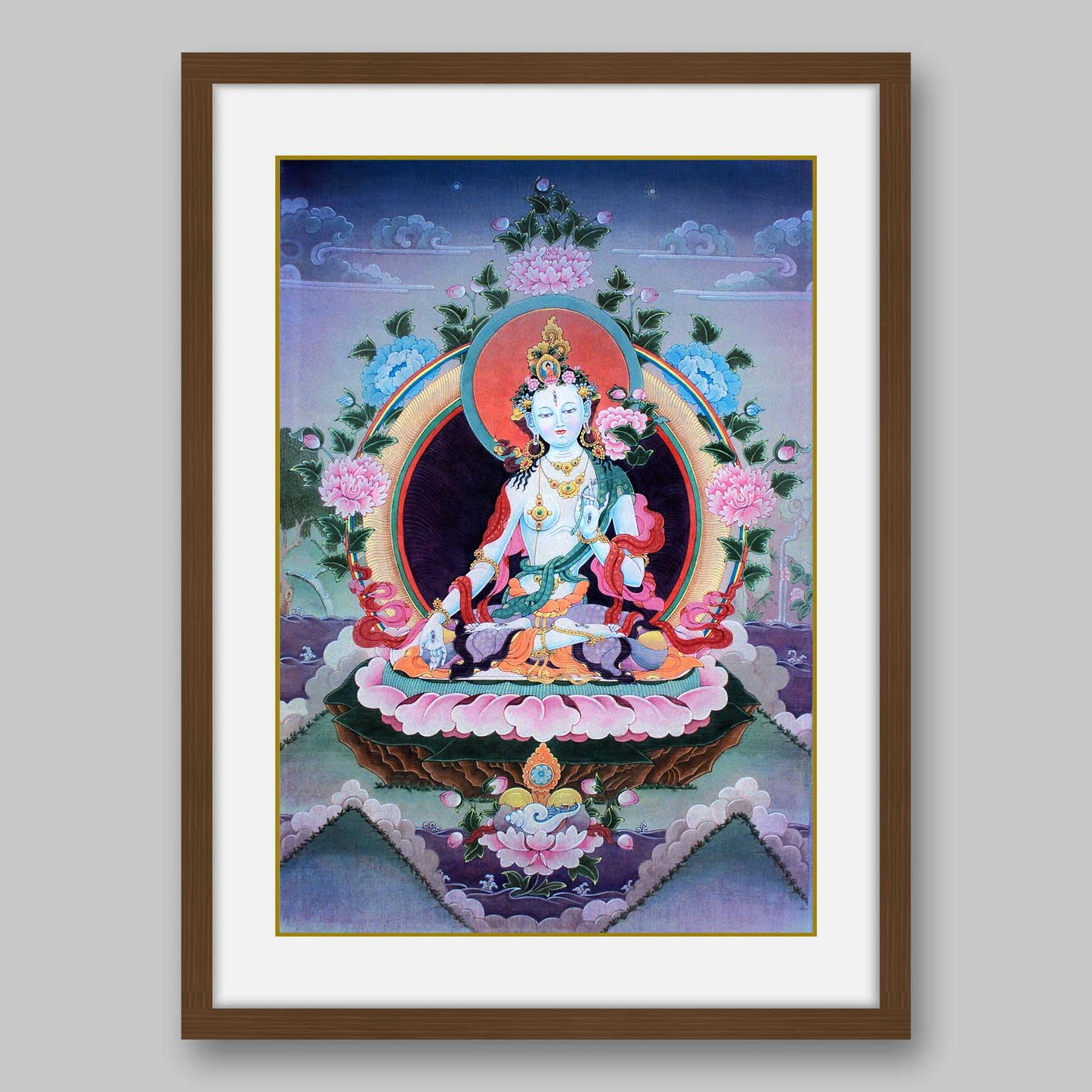 White Tara – The Female Boddhisatva and Bestower of Longevity - High Quality Print of Artwork by Pieter Weltevrede